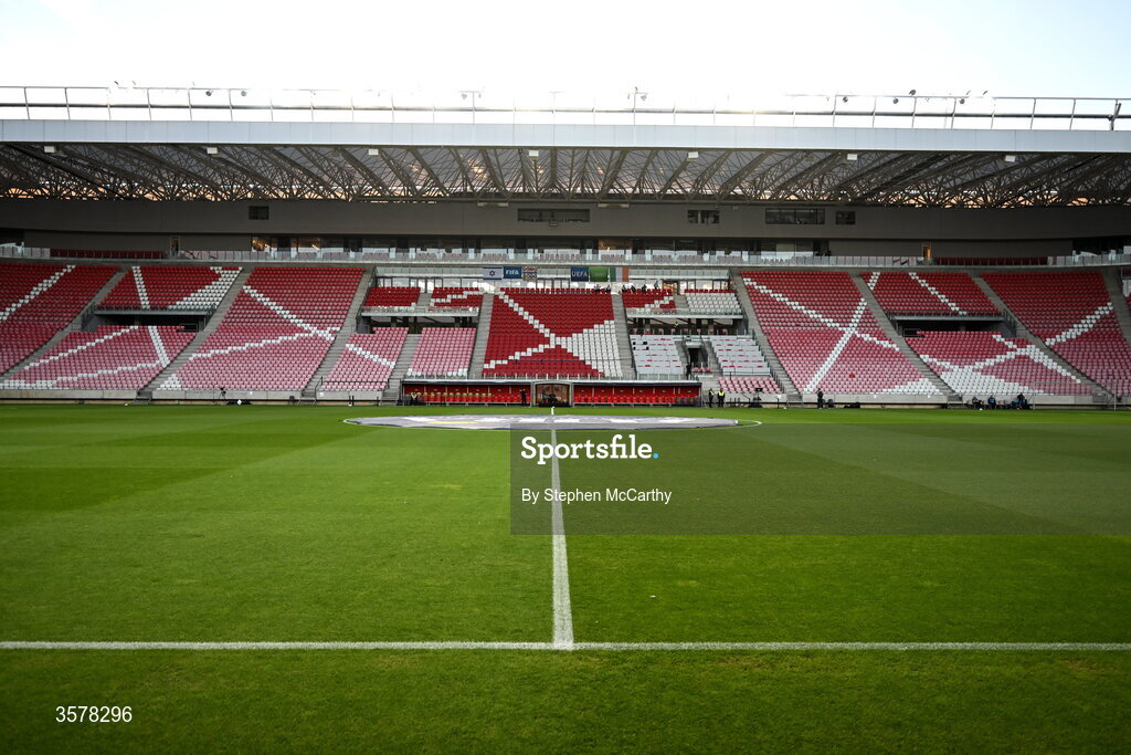 27 September 2026; A general view of Nagyerdei Stadion before the UEFA Nations League B match between Israel and the Republic of Ireland at Nagyerdei Stadion in Debrecen, Hungary. Photo by Stephen McCarthy/Sportsfile