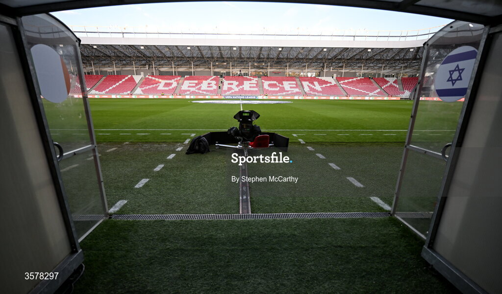 27 September 2026; A general view of Nagyerdei Stadion before the UEFA Nations League B match between Israel and the Republic of Ireland at Nagyerdei Stadion in Debrecen, Hungary. Photo by Stephen McCarthy/Sportsfile