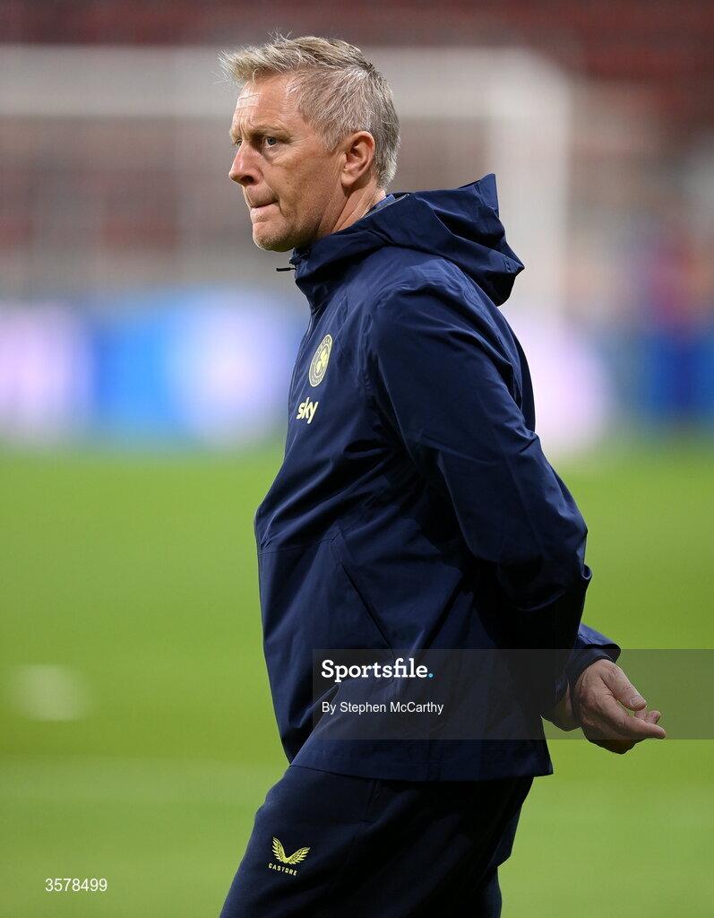 27 September 2026; Republic of Ireland head coach Heimir Hallgrimsson before the UEFA Nations League B match between Israel and the Republic of Ireland at Nagyerdei Stadion in Debrecen, Hungary. Photo by Stephen McCarthy/Sportsfile
