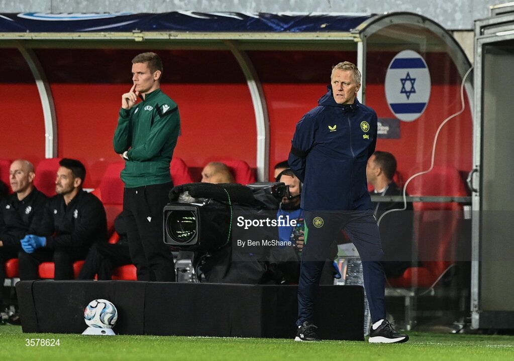 27 September 2026; Republic of Ireland head coach Heimir Hallgrimsson during the UEFA Nations League B match between Israel and the Republic of Ireland at Nagyerdei Stadion in Debrecen, Hungary. Photo by Ben McShane/Sportsfile