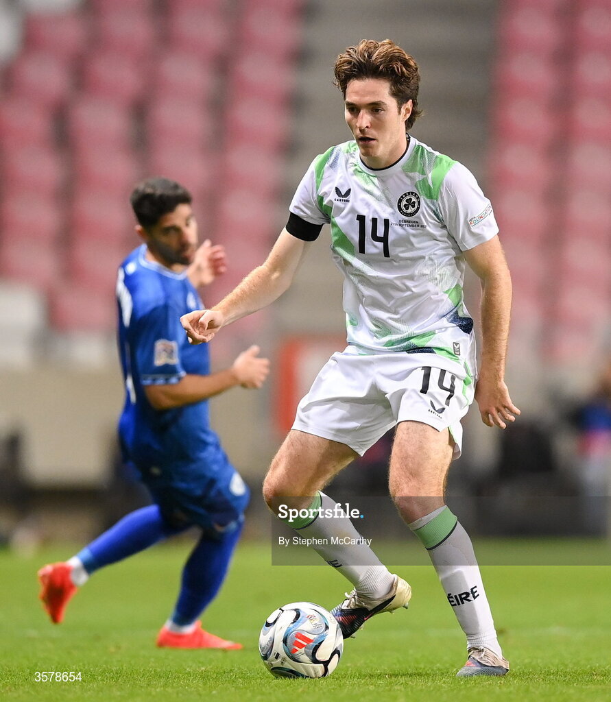 27 September 2026; Conor Coventry of Republic of Ireland during the UEFA Nations League B match between Israel and the Republic of Ireland at Nagyerdei Stadion in Debrecen, Hungary. Photo by Stephen McCarthy/Sportsfile