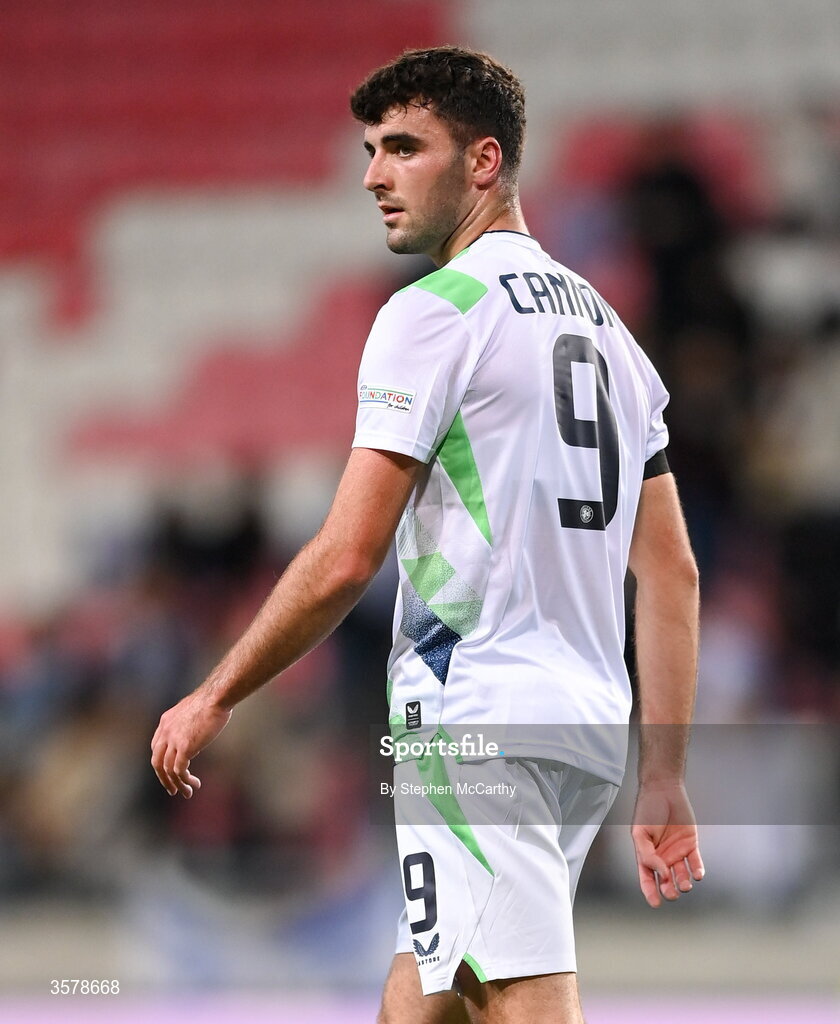 27 September 2026; Tom Cannon of Republic of Ireland during the UEFA Nations League B match between Israel and the Republic of Ireland at Nagyerdei Stadion in Debrecen, Hungary. Photo by Stephen McCarthy/Sportsfile