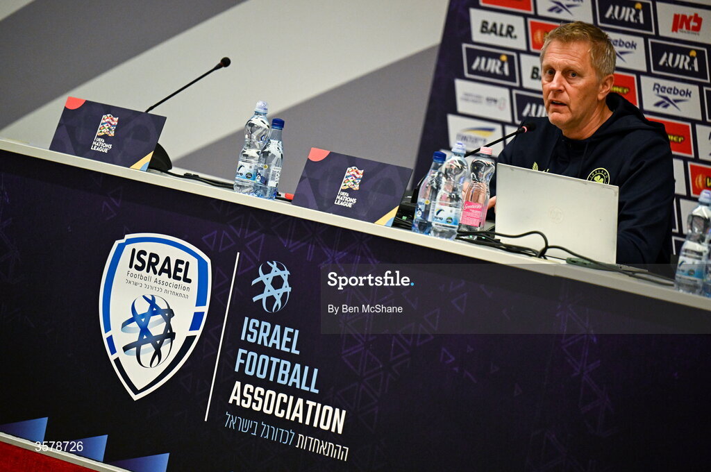 27 September 2026; Republic of Ireland head coach Heimir Hallgrimsson during a media conference after the UEFA Nations League B match between Israel and the Republic of Ireland at Nagyerdei Stadion in Debrecen, Hungary. Photo by Ben McShane/Sportsfile