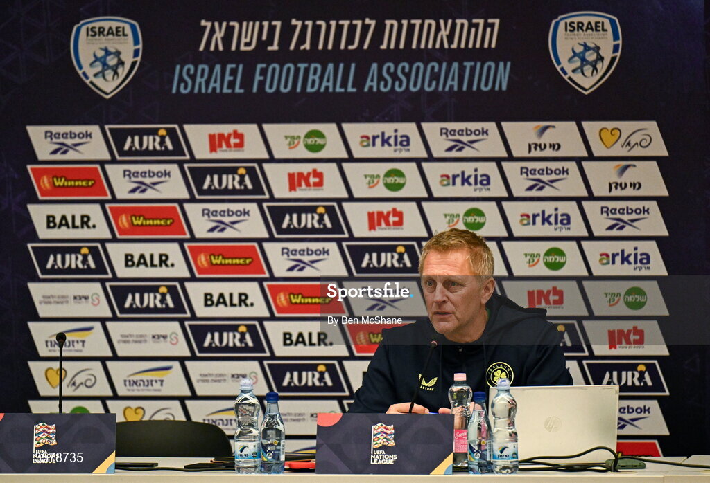 27 September 2026; Republic of Ireland head coach Heimir Hallgrimsson during a media conference after the UEFA Nations League B match between Israel and the Republic of Ireland at Nagyerdei Stadion in Debrecen, Hungary. Photo by Ben McShane/Sportsfile
