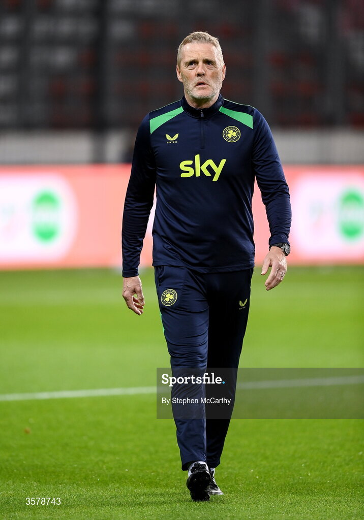 27 September 2026; Republic of Ireland goalkeeping coach Gudmundur Hreidarsson before the UEFA Nations League B match between Israel and the Republic of Ireland at Nagyerdei Stadion in Debrecen, Hungary. Photo by Stephen McCarthy/Sportsfile