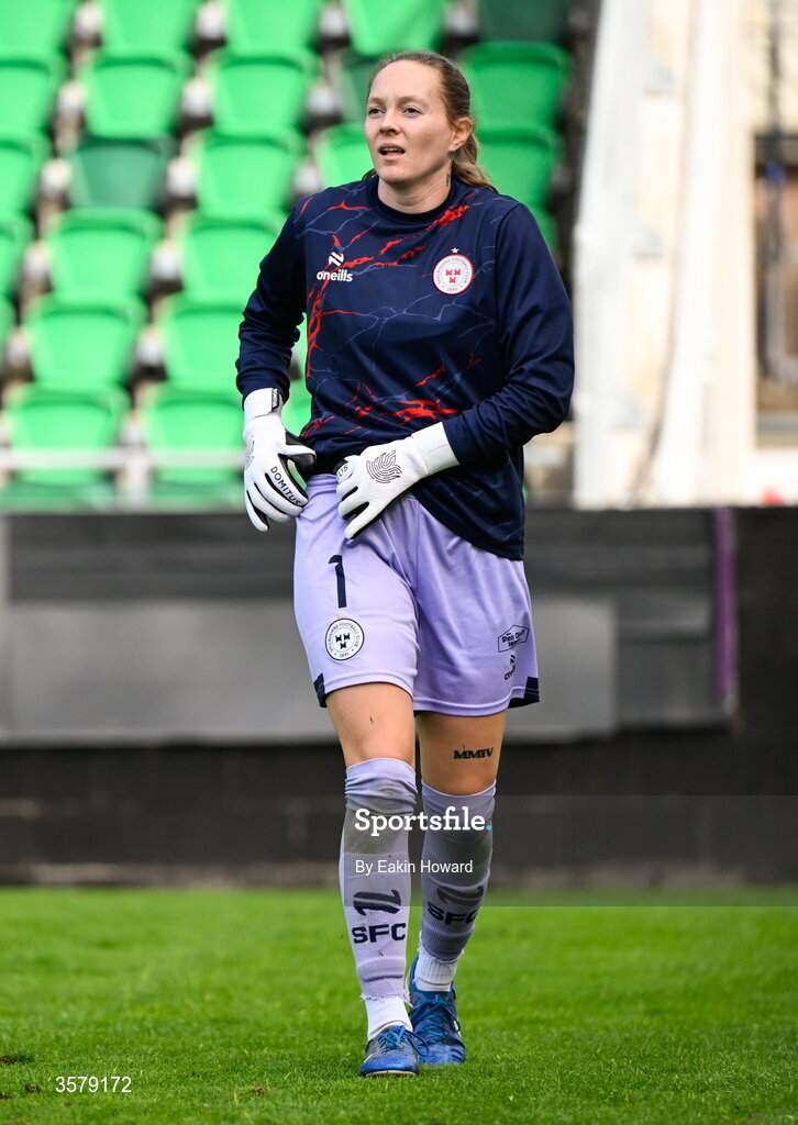 27 September 2026; Shelbourne goalkeeper Mya Sanchez before the 2026 Club Orange Women's FAI Cup final between Athlone Town and Shelbourne at Tallaght Stadium in Dublin. Photo by Eakin Howard/Sportsfile