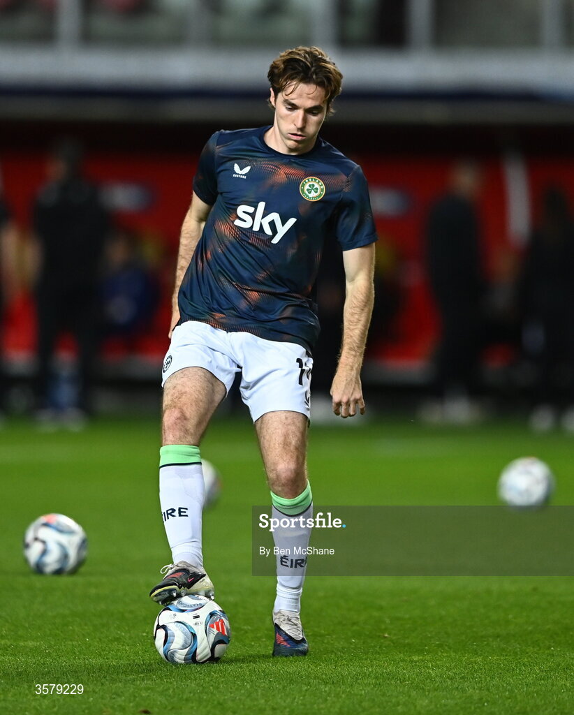 27 September 2026; Conor Coventry of Republic of Ireland before the UEFA Nations League B match between Israel and the Republic of Ireland at Nagyerdei Stadion in Debrecen, Hungary. Photo by Ben McShane/Sportsfile