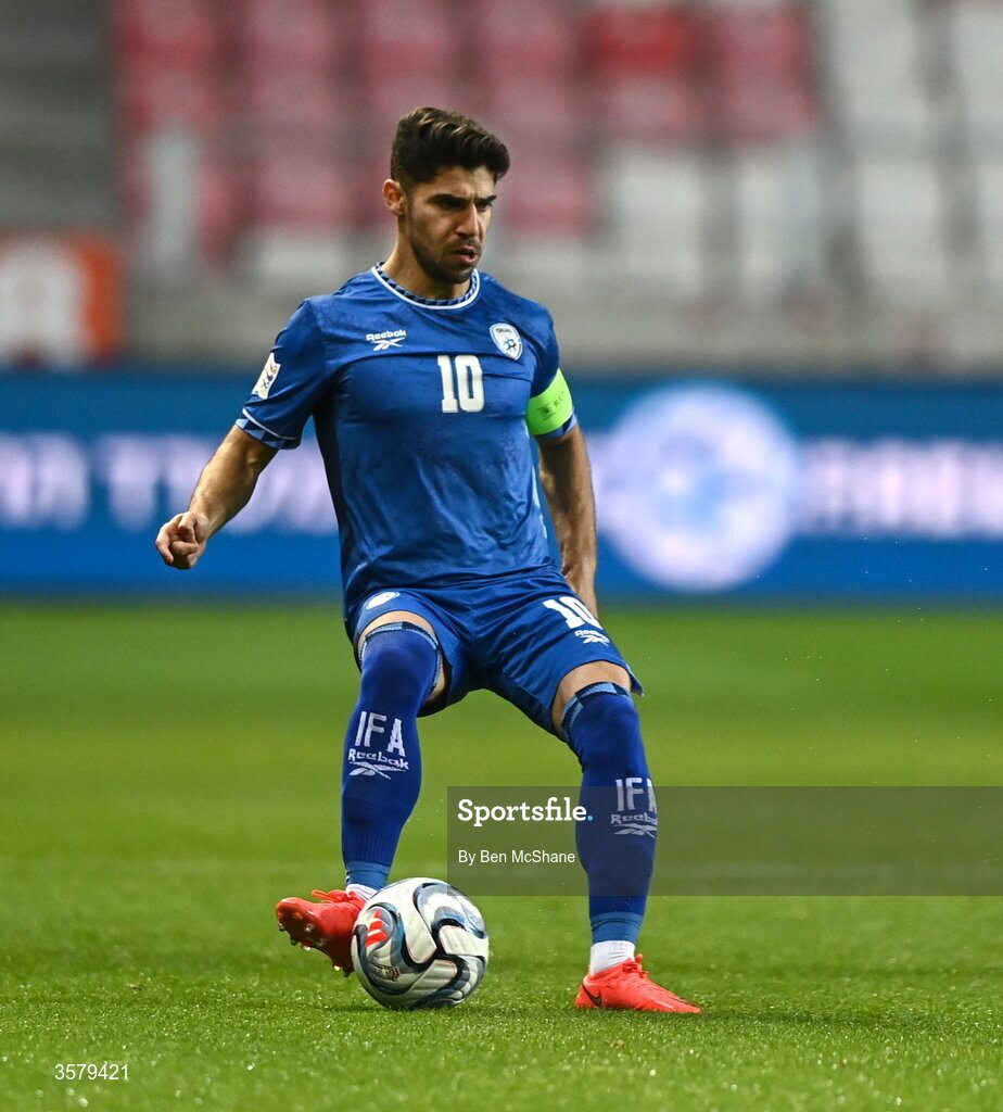 27 September 2026; Manor Solomon of Israel during the UEFA Nations League B match between Israel and the Republic of Ireland at Nagyerdei Stadion in Debrecen, Hungary. Photo by Ben McShane/Sportsfile