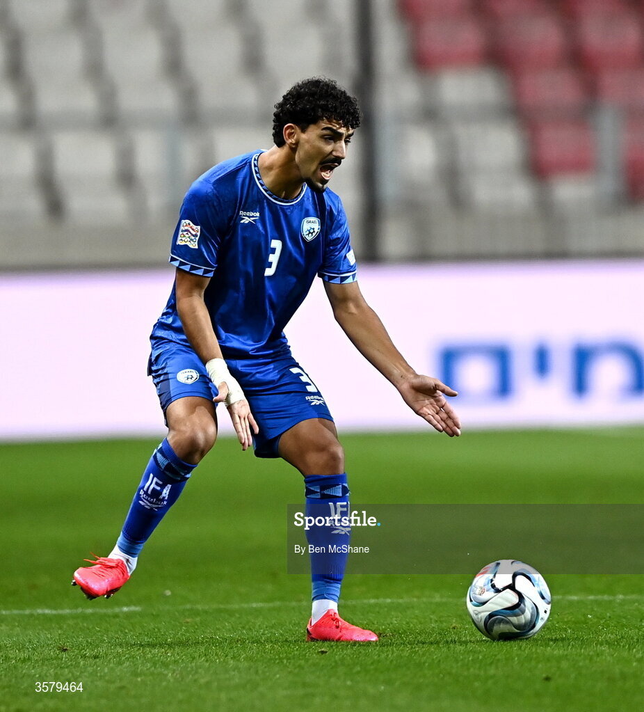 27 September 2026; Roy Revivo of Israel reacts during the UEFA Nations League B match between Israel and the Republic of Ireland at Nagyerdei Stadion in Debrecen, Hungary. Photo by Ben McShane/Sportsfile