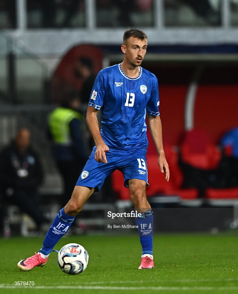 27 September 2026; Nikita Stoinov of Israel during the UEFA Nations League B match between Israel and the Republic of Ireland at Nagyerdei Stadion in Debrecen, Hungary. Photo by Ben McShane/Sportsfile