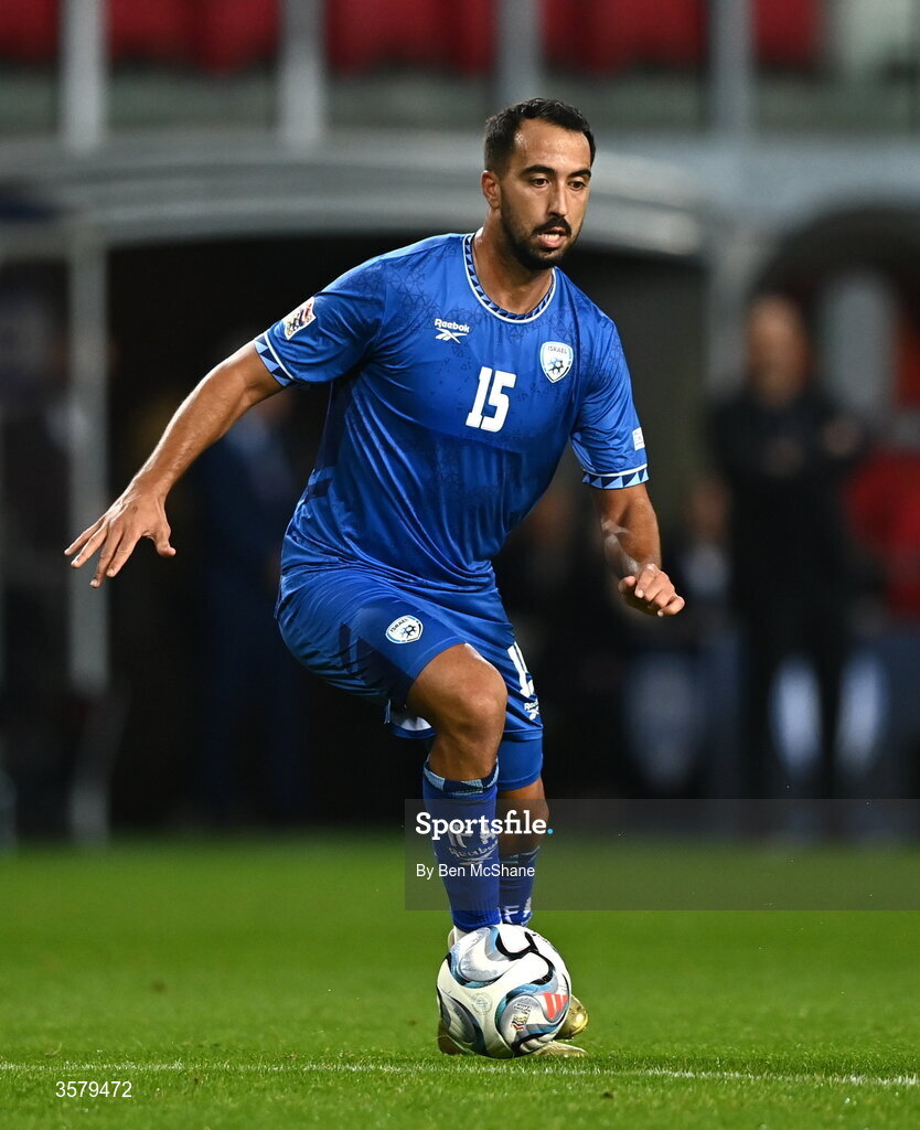 27 September 2026; Eliel Peretz of Israel during the UEFA Nations League B match between Israel and the Republic of Ireland at Nagyerdei Stadion in Debrecen, Hungary. Photo by Ben McShane/Sportsfile