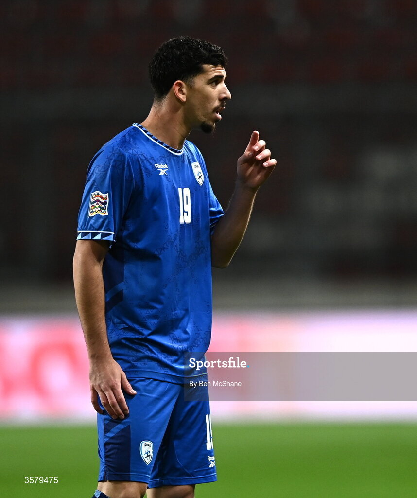 27 September 2026; Dor Turgeman of Israel during the UEFA Nations League B match between Israel and the Republic of Ireland at Nagyerdei Stadion in Debrecen, Hungary. Photo by Ben McShane/Sportsfile