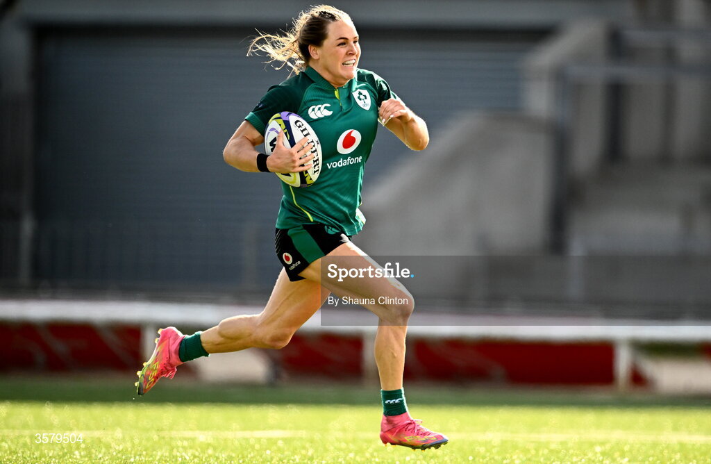 27 September 2026; Béibhinn Parsons of Ireland during the WXV Global Series match between Ireland and Japan at Dexcom Stadium in Galway. Photo by Shauna Clinton/Sportsfile