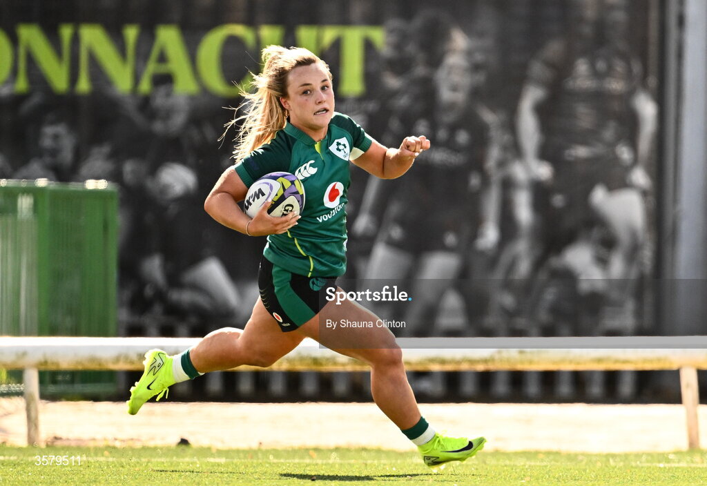 27 September 2026; Aoife Dalton of Ireland during the WXV Global Series match between Ireland and Japan at Dexcom Stadium in Galway. Photo by Shauna Clinton/Sportsfile