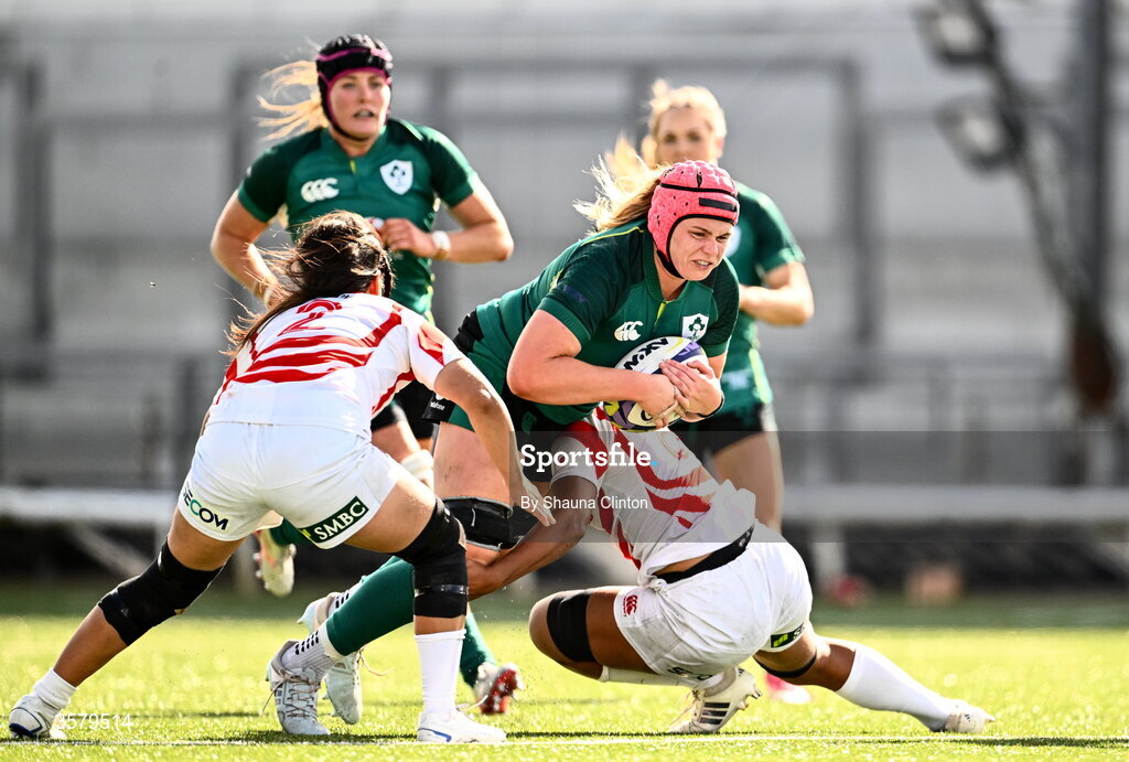 27 September 2026; Dorothy Wall of Ireland during the WXV Global Series match between Ireland and Japan at Dexcom Stadium in Galway. Photo by Shauna Clinton/Sportsfile