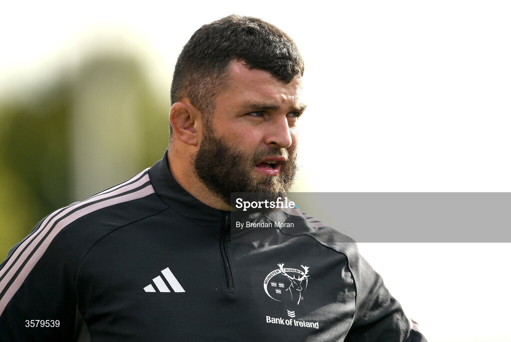 26 September 2026; Michael Milne of Munster before the United Rugby Championship match between Munster and Glasgow Warriors at Thomond Park in Limerick. Photo by Brendan Moran/Sportsfile