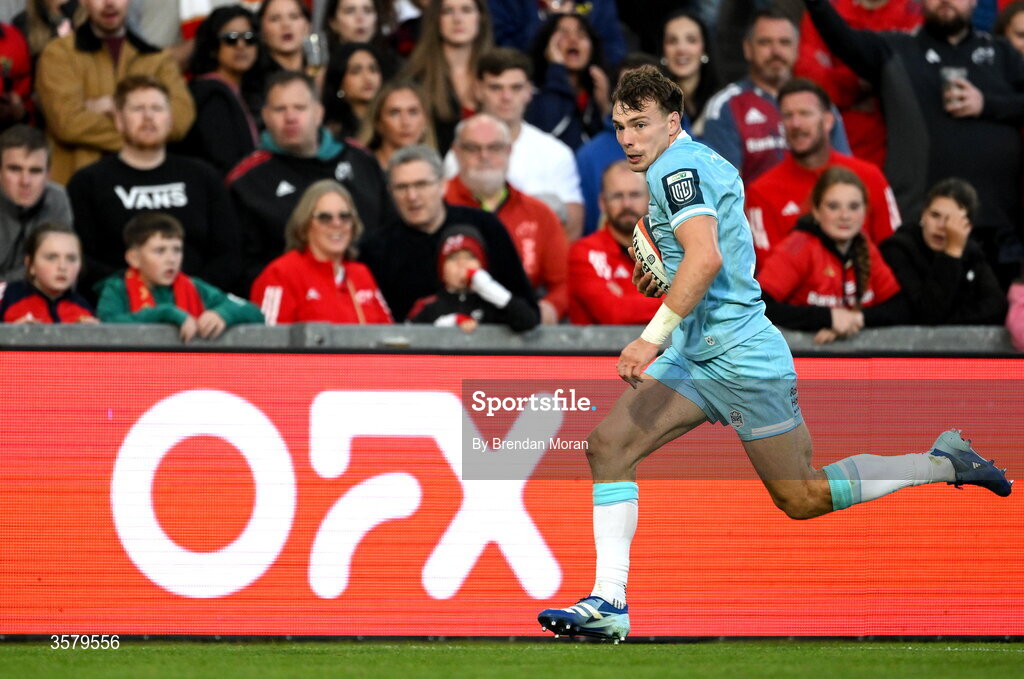 26 September 2026; Jamie Dobie of Glasgow Warriors during the United Rugby Championship match between Munster and Glasgow Warriors at Thomond Park in Limerick. Photo by Brendan Moran/Sportsfile
