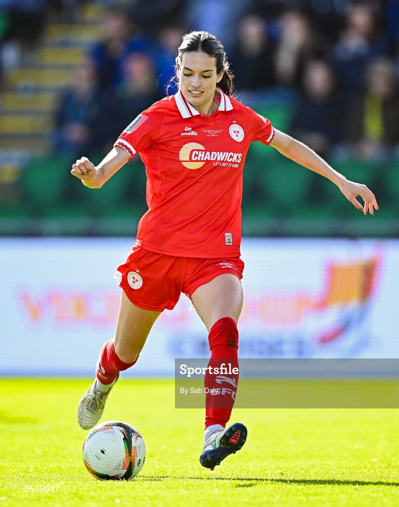 27 September 2026; Isabella Flocchini of Shelbourne during the 2026 Club Orange Women's FAI Cup final between Athlone Town and Shelbourne at Tallaght Stadium in Dublin. Photo by Seb Daly/Sportsfile