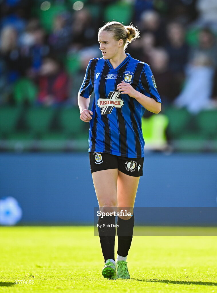 27 September 2026; Phoebe Hampson of Athlone Town during the 2026 Club Orange Women's FAI Cup final between Athlone Town and Shelbourne at Tallaght Stadium in Dublin. Photo by Seb Daly/Sportsfile