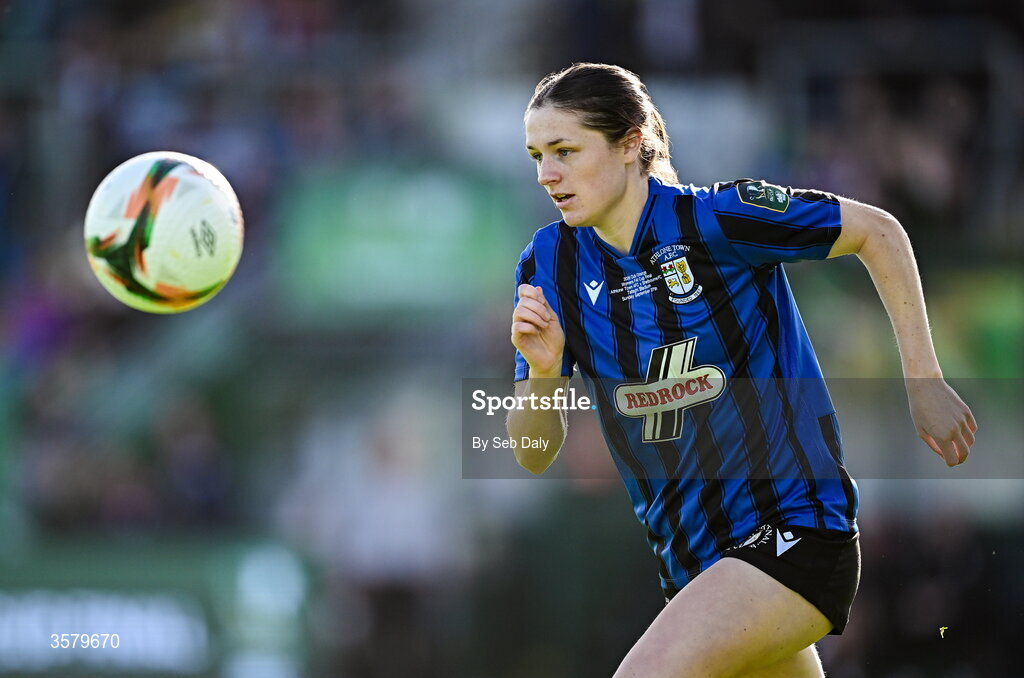 27 September 2026; Roisin Molloy of Athlone Town during the 2026 Club Orange Women's FAI Cup final between Athlone Town and Shelbourne at Tallaght Stadium in Dublin. Photo by Seb Daly/Sportsfile