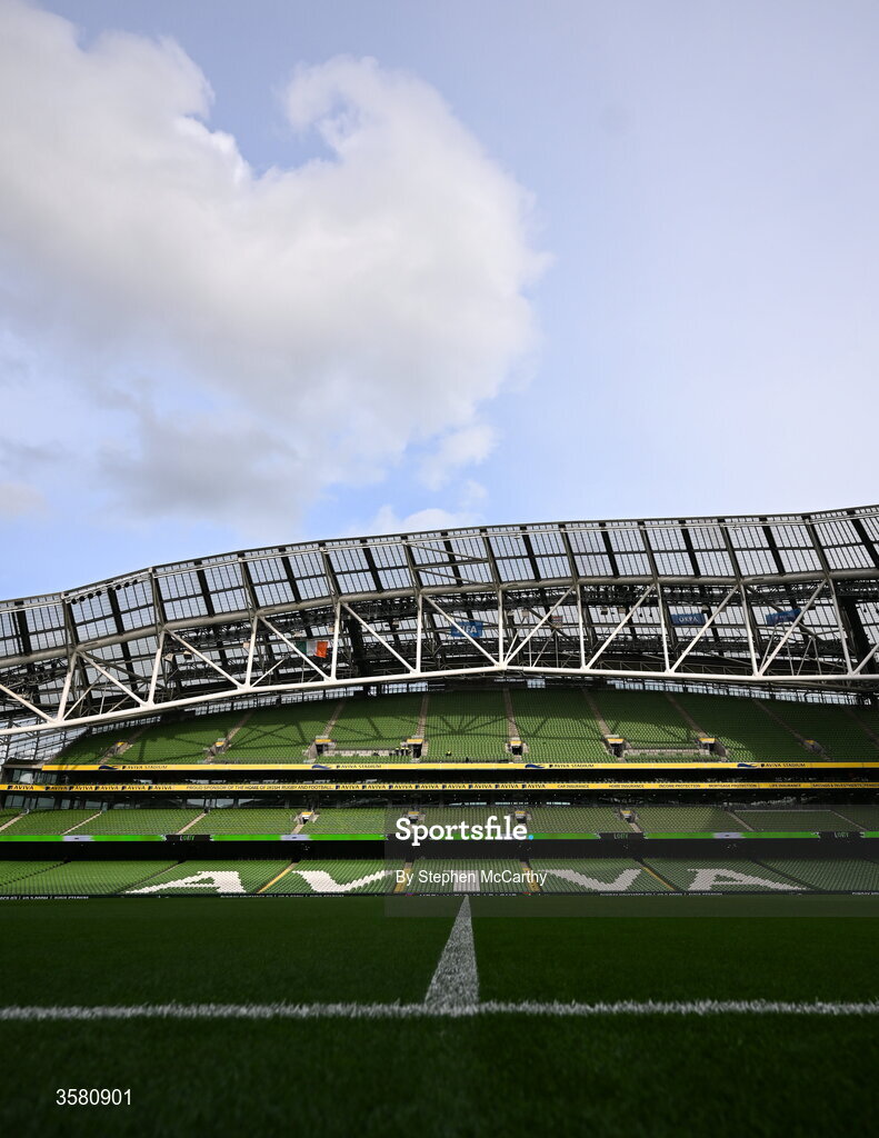 1 October 2026; A general view before the UEFA Nations League B match between the Republic of Ireland and Austria at the Aviva Stadium in Dublin. Photo by Stephen McCarthy/Sportsfile
