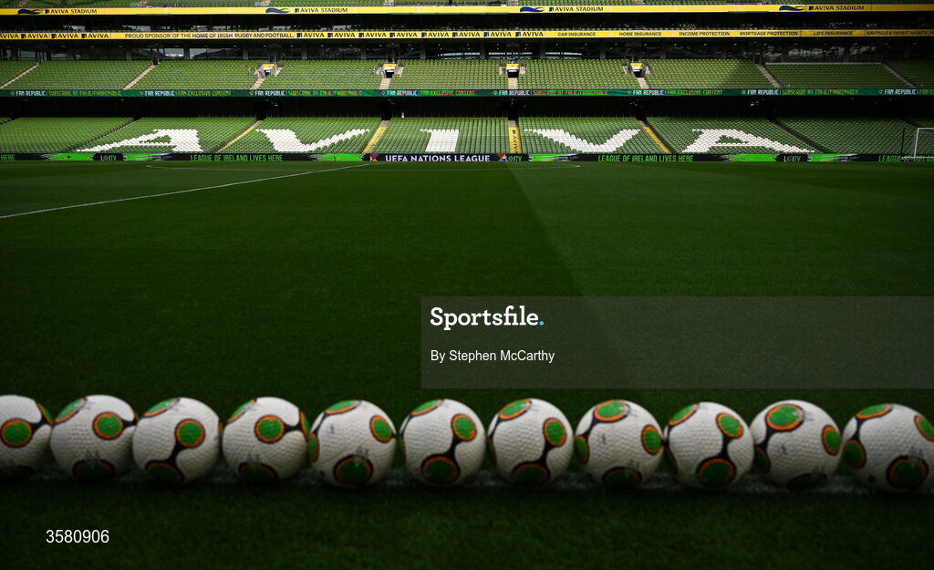 1 October 2026; A general view before the UEFA Nations League B match between the Republic of Ireland and Austria at the Aviva Stadium in Dublin. Photo by Stephen McCarthy/Sportsfile