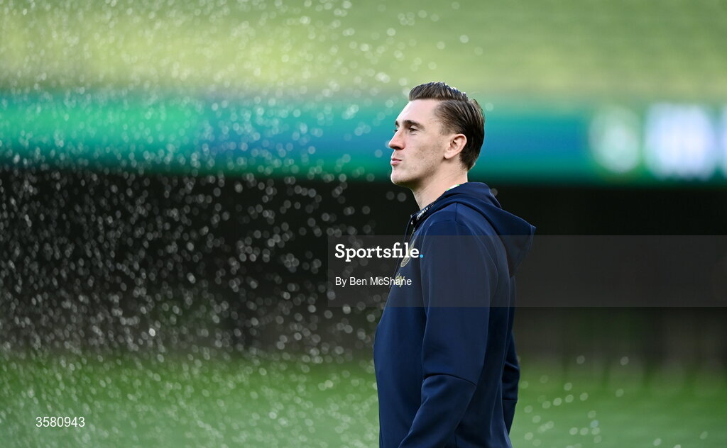 1 October 2026; Jimmy Dunne of Republic of Ireland before the UEFA Nations League B match between the Republic of Ireland and Austria at the Aviva Stadium in Dublin. Photo by Ben McShane/Sportsfile