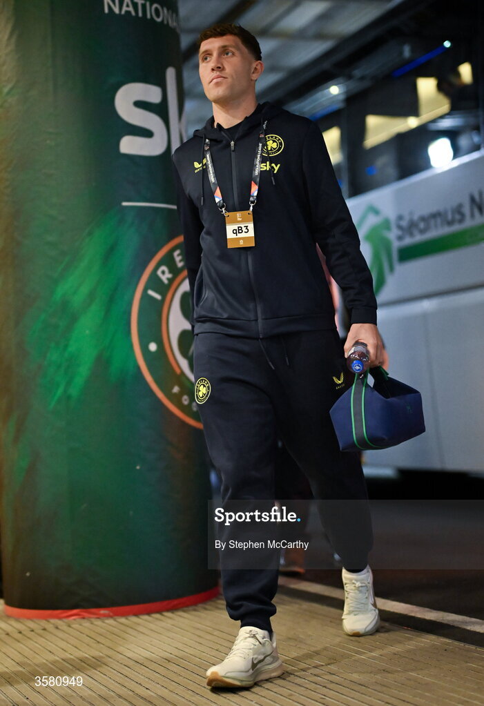 1 October 2026; Dara O'Shea of Republic of Ireland before the UEFA Nations League B match between the Republic of Ireland and Austria at the Aviva Stadium in Dublin. Photo by Stephen McCarthy/Sportsfile