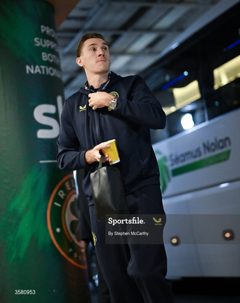 1 October 2026; Jimmy Dunne of Republic of Ireland before the UEFA Nations League B match between the Republic of Ireland and Austria at the Aviva Stadium in Dublin. Photo by Stephen McCarthy/Sportsfile