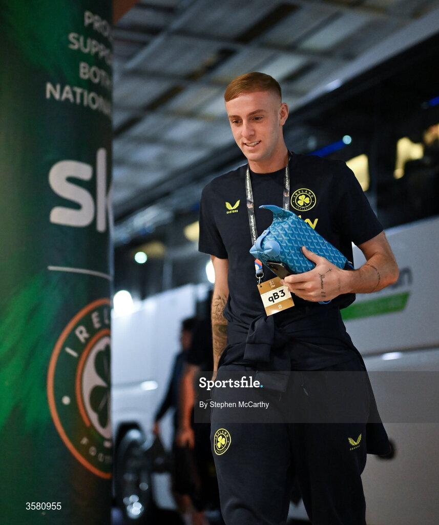 1 October 2026; Killian Phillips of Republic of Ireland before the UEFA Nations League B match between the Republic of Ireland and Austria at the Aviva Stadium in Dublin. Photo by Stephen McCarthy/Sportsfile