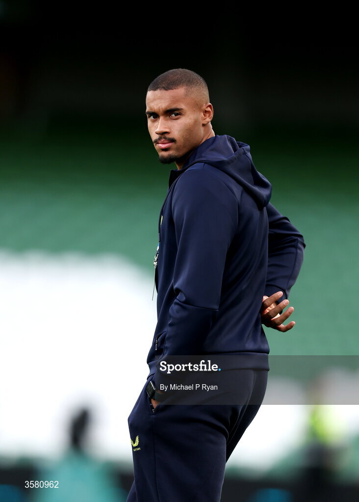 1 October 2026; Republic of Ireland goalkeeper Gavin Bazunu before the UEFA Nations League B match between the Republic of Ireland and Austria at the Aviva Stadium in Dublin. Photo by Michael P Ryan/Sportsfile
