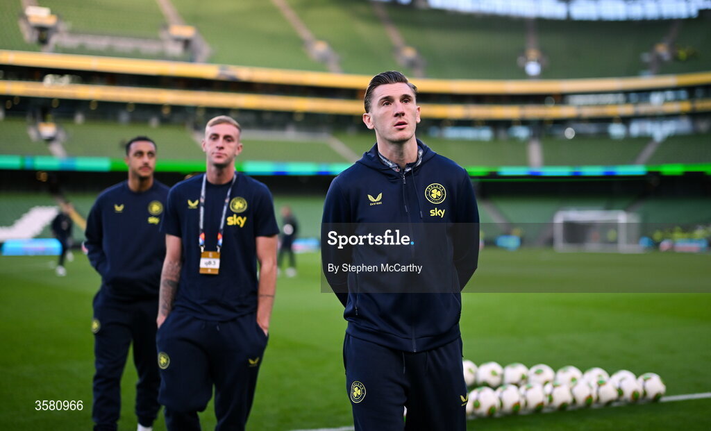 1 October 2026; Jimmy Dunne of Republic of Ireland before the UEFA Nations League B match between the Republic of Ireland and Austria at the Aviva Stadium in Dublin. Photo by Stephen McCarthy/Sportsfile