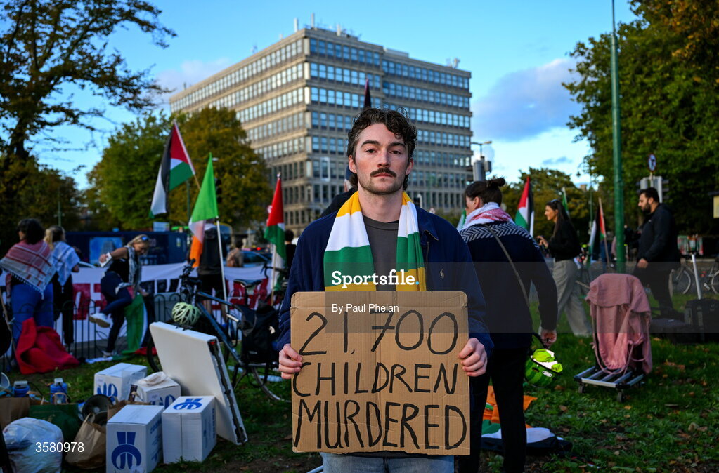 1 October 2026; John Byrne outside of the stadium before the UEFA Nations League B match between the Republic of Ireland and Austria at the Aviva Stadium in Dublin. Photo by Paul Phelan/Sportsfile