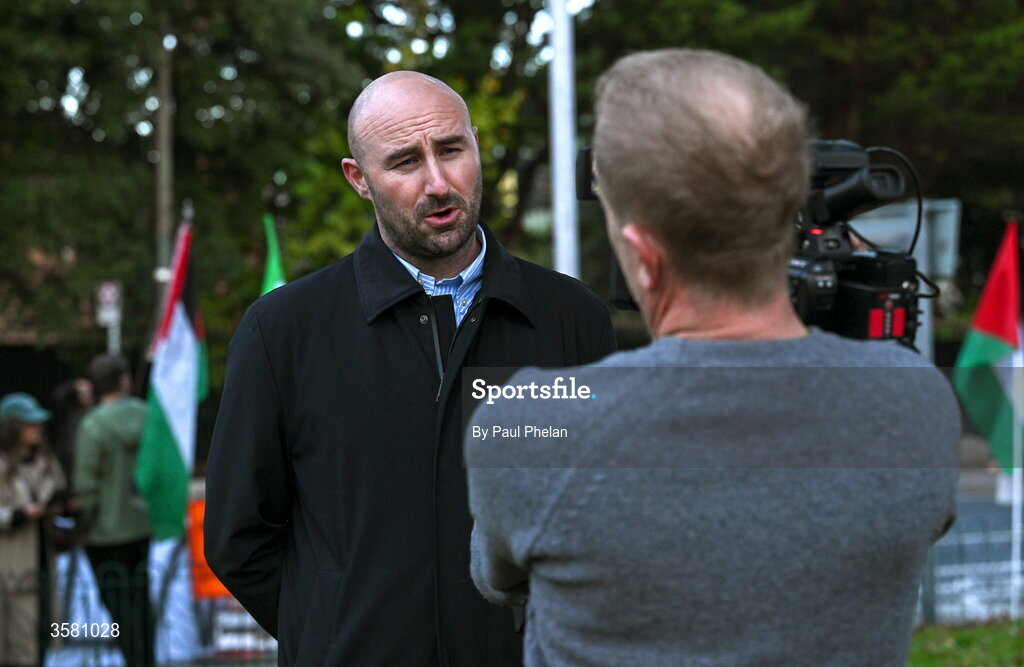 1 October 2026; Daniel Ennis TD for the Social Democrats in Dublin Central and former footballer outside of the stadium before the UEFA Nations League B match between the Republic of Ireland and Austria at the Aviva Stadium in Dublin. Photo by Paul Phelan/Sportsfile
