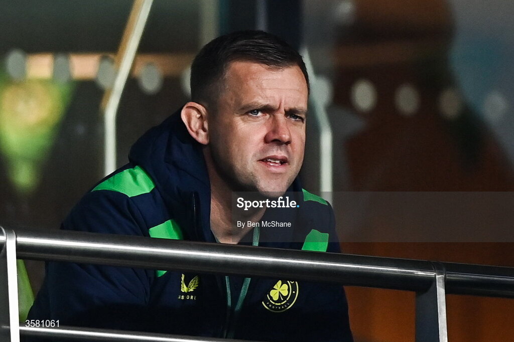 1 October 2026; FAI technical director Shane Robinson before the UEFA Nations League B match between the Republic of Ireland and Austria at the Aviva Stadium in Dublin. Photo by Ben McShane/Sportsfile
