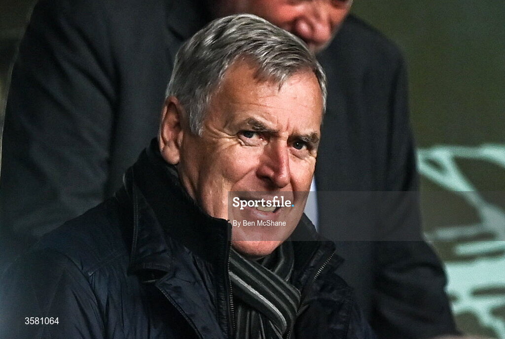 1 October 2026; FAI board member and chair of the international and high performance committee Packie Bonner before the UEFA Nations League B match between the Republic of Ireland and Austria at the Aviva Stadium in Dublin. Photo by Ben McShane/Sportsfile