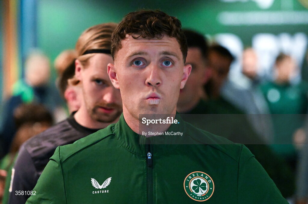 1 October 2026; Republic of Ireland captain Dara O'Shea before the UEFA Nations League B match between the Republic of Ireland and Austria at the Aviva Stadium in Dublin. Photo by Stephen McCarthy/Sportsfile