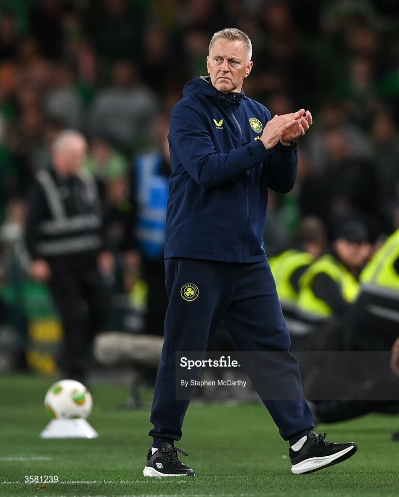 1 October 2026; Republic of Ireland head coach Heimir Hallgrimsson during the UEFA Nations League B match between the Republic of Ireland and Austria at the Aviva Stadium in Dublin. Photo by Stephen McCarthy/Sportsfile