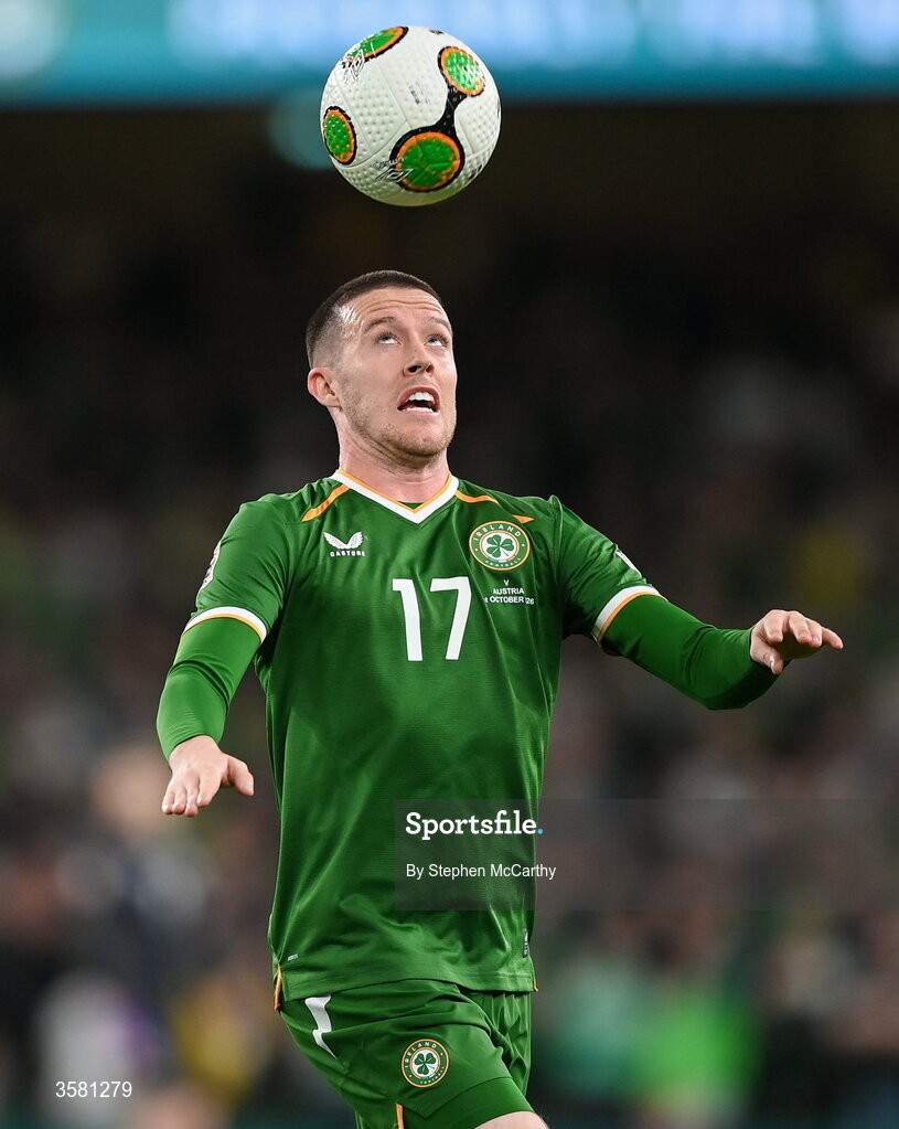 1 October 2026; Jack Moylan of Republic of Ireland during the UEFA Nations League B match between the Republic of Ireland and Austria at the Aviva Stadium in Dublin. Photo by Stephen McCarthy/Sportsfile