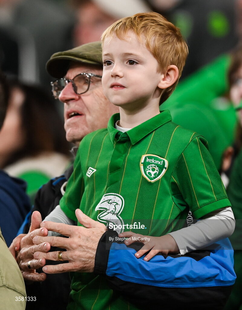 1 October 2026; Republic of Ireland supporters during the UEFA Nations League B match between the Republic of Ireland and Austria at the Aviva Stadium in Dublin. Photo by Stephen McCarthy/Sportsfile