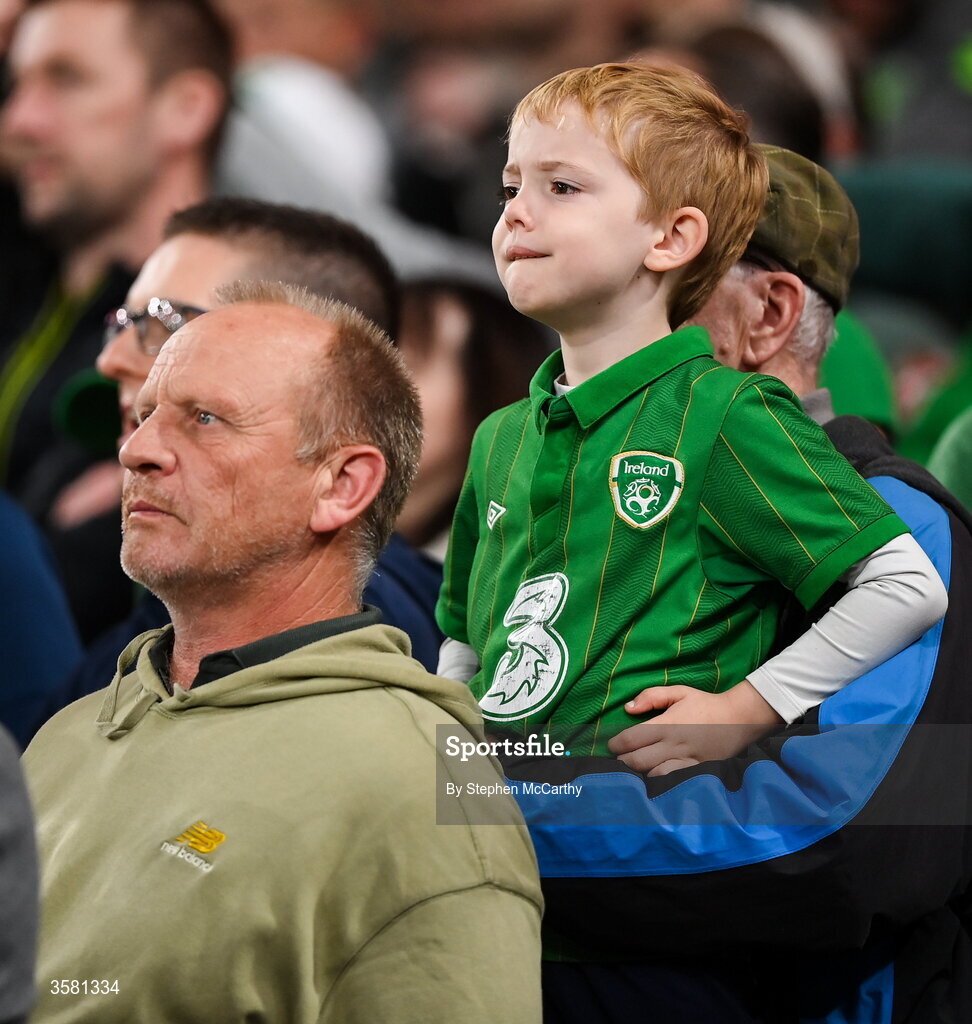 1 October 2026; Republic of Ireland supporters during the UEFA Nations League B match between the Republic of Ireland and Austria at the Aviva Stadium in Dublin. Photo by Stephen McCarthy/Sportsfile