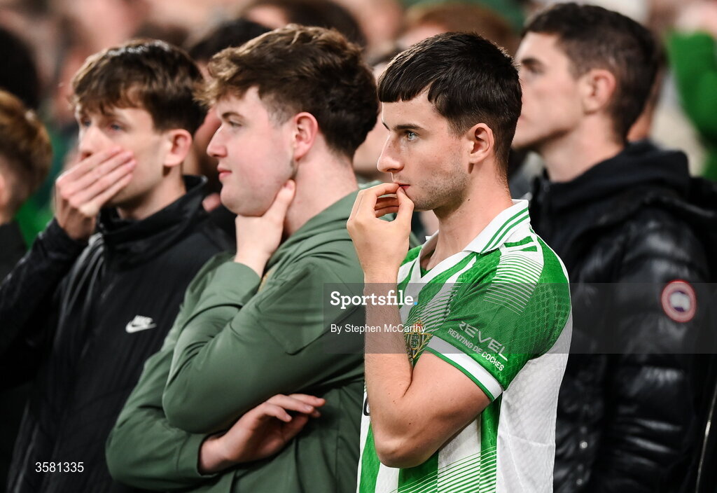 1 October 2026; Republic of Ireland supporters during the UEFA Nations League B match between the Republic of Ireland and Austria at the Aviva Stadium in Dublin. Photo by Stephen McCarthy/Sportsfile