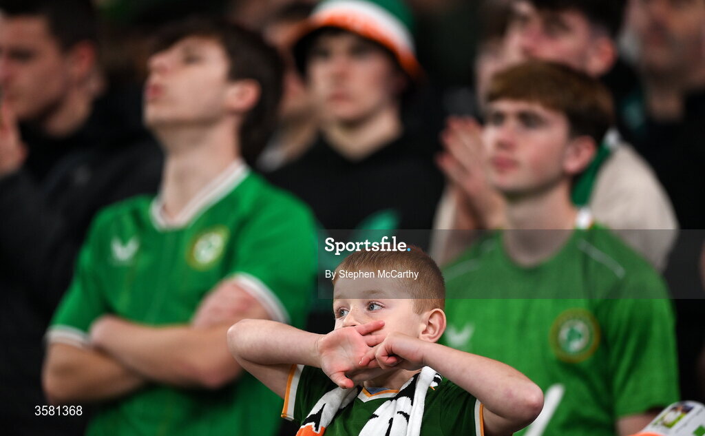 1 October 2026; Republic of Ireland supporters during the UEFA Nations League B match between the Republic of Ireland and Austria at the Aviva Stadium in Dublin. Photo by Stephen McCarthy/Sportsfile