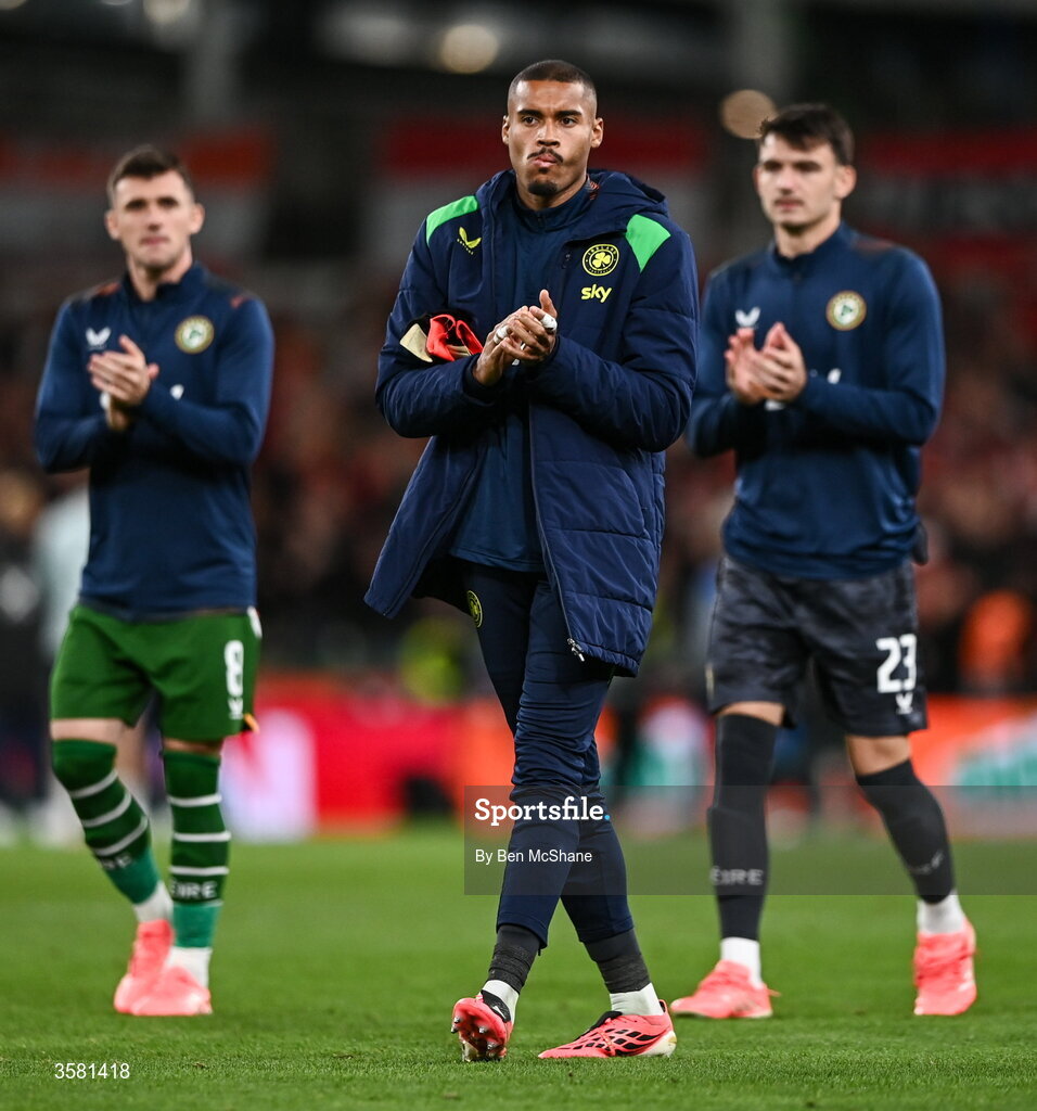 1 October 2026; Republic of Ireland goalkeeper Gavin Bazunu after the UEFA Nations League B match between the Republic of Ireland and Austria at the Aviva Stadium in Dublin. Photo by Ben McShane/Sportsfile