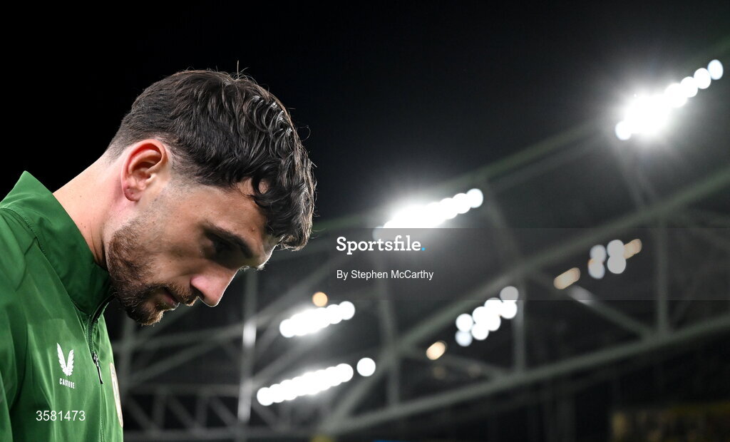 1 October 2026; Troy Parrott before the UEFA Nations League B match between the Republic of Ireland and Austria at the Aviva Stadium in Dublin. Photo by Stephen McCarthy/Sportsfile