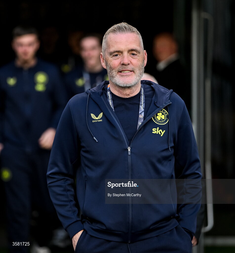 1 October 2026; Republic of Ireland goalkeeping coach Gudmundur Hreidarsson before the UEFA Nations League B match between the Republic of Ireland and Austria at the Aviva Stadium in Dublin. Photo by Stephen McCarthy/Sportsfile