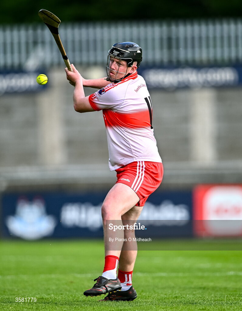 26 September 2026; Paddy Spellacy of Whitehall Colmcille takes a free during the PTSB Dublin County Senior Club Hurling Championship Quarter-Final between Cuala and Whitehall Colmcilles at Parnell Park in Dublin. Photo by Piaras Ó Mídheach/Sportsfile
