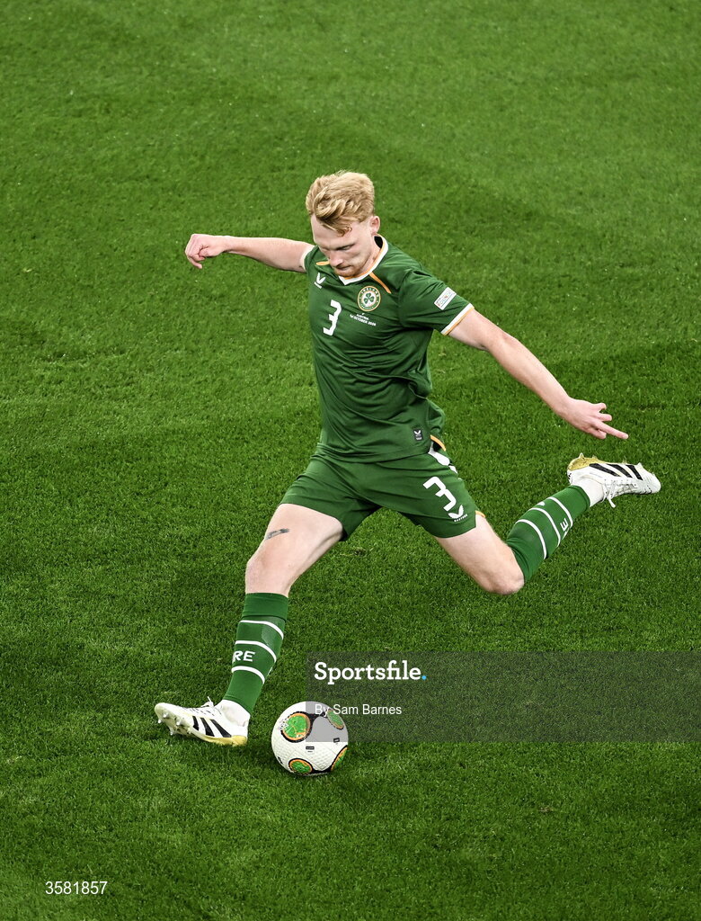 1 October 2026; Liam Scales of Republic of Ireland during the UEFA Nations League B match between the Republic of Ireland and Austria at the Aviva Stadium in Dublin. Photo by Sam Barnes/Sportsfile