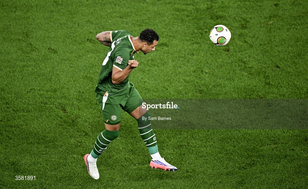 1 October 2026; Adam Idah of Republic of Ireland during the UEFA Nations League B match between the Republic of Ireland and Austria at the Aviva Stadium in Dublin. Photo by Sam Barnes/Sportsfile