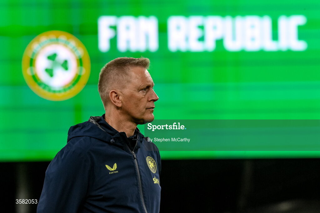 1 October 2026; Republic of Ireland head coach Heimir Hallgrimsson before the UEFA Nations League B match between the Republic of Ireland and Austria at the Aviva Stadium in Dublin. Photo by Stephen McCarthy/Sportsfile